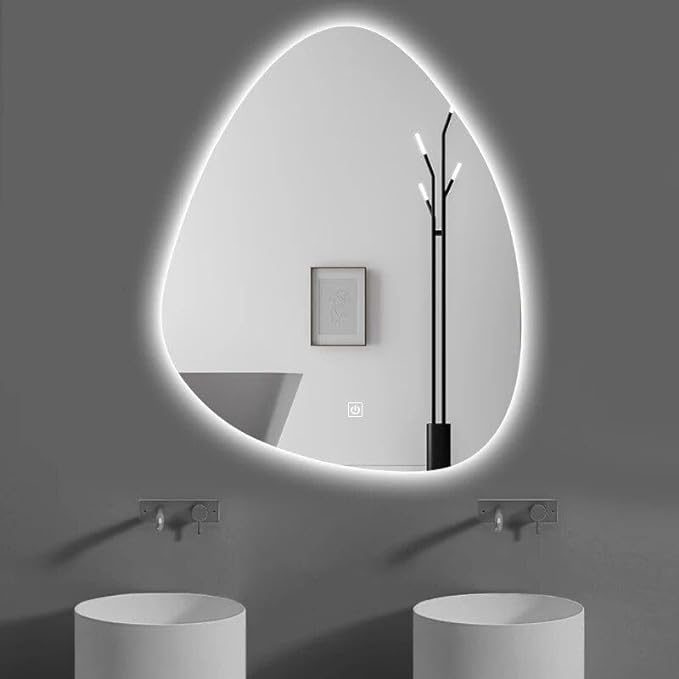 Modern Rectangular Smart LED Bathroom Mirror with Bluetooth Speaker & Adjustable Light