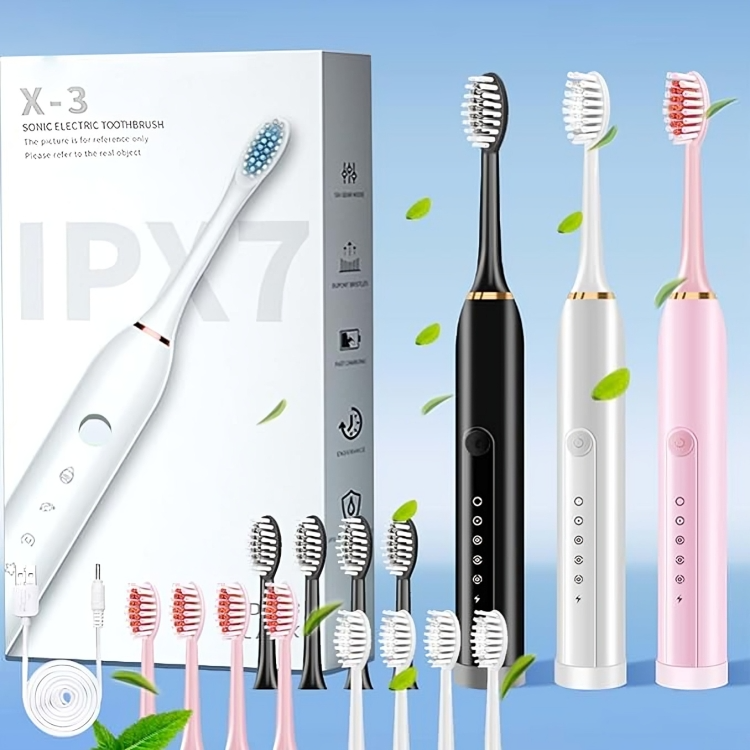 Electric Toothbrush, Electric Toothbrush with 4 Brush Heads