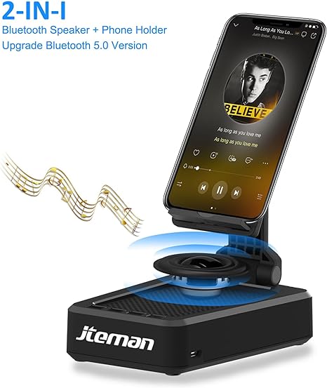 Cell Phone Stand with Wireless Bluetooth Speaker