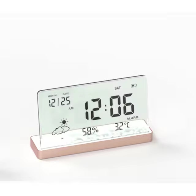 Transparent smart clock for home multifunction smart home clock with weather