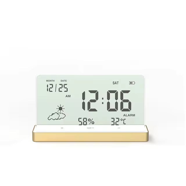 Transparent smart clock for home multifunction smart home clock with weather