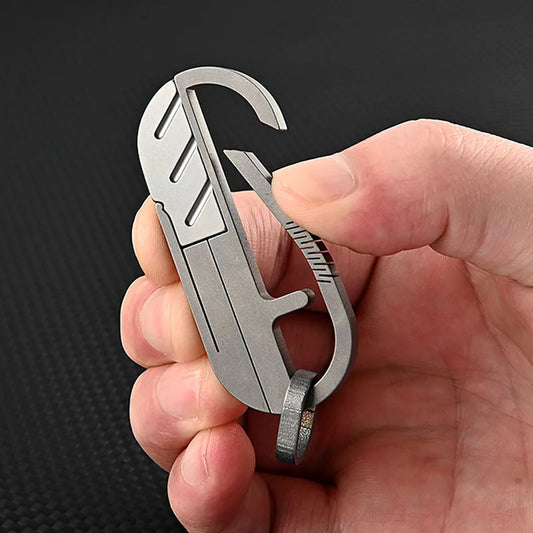 Titanium Alloy Keychain Mini Knife Portable EDC Multitool Keychain Pendant Demolition Express Knife Outdoor Camping Equipment