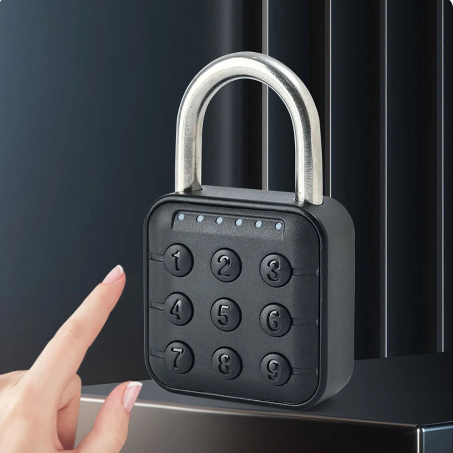 Smart Padlock Fingerprint/6 Digit Combination Lock Intelligent Unlocking Digital Electronic Lock Keyless Security Protection