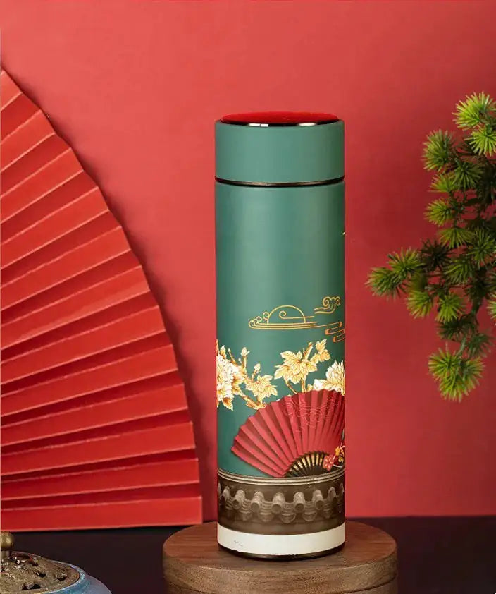 Oriental Style Thermos Smart tempeture Stainless Steel