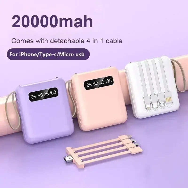 20000 Mah Fast Charging Power Bank Share With Cable Mobile